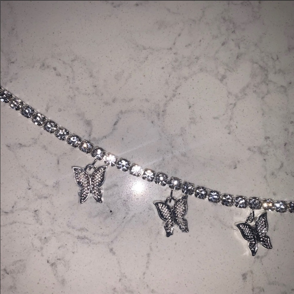 Butterfly Y2K Sparkly Choker - Picture 2 of 4